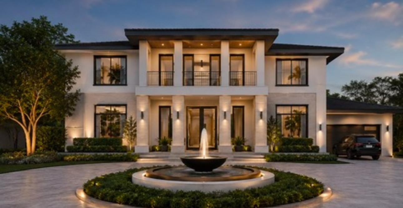 Residência de luxo iluminada entregue pelo Grupo Factum na Flórida